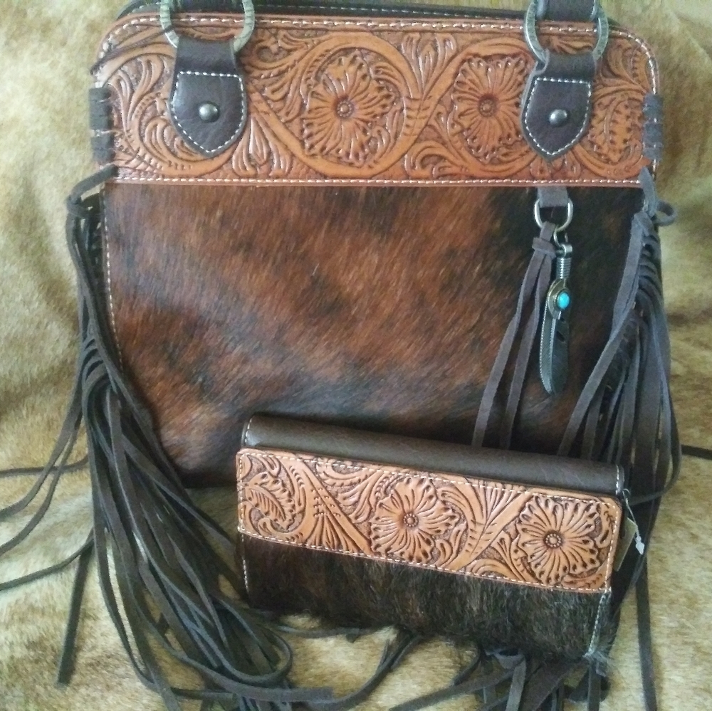 Hair on Hide Purse set